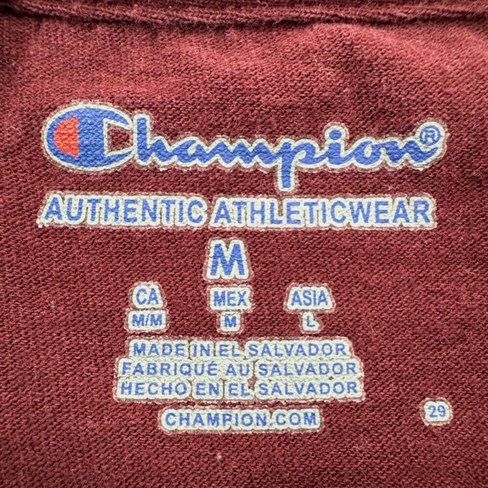 Champion Harvard Shirt Medium Maroon College Crest Tee T Shirt Campus Logo Ivy - Picture 2 of 8